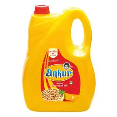 Ankur Refined Soyabean Oil – 5 Liter HDPE Jar